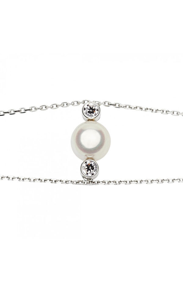 TENDRE RÊVE    Bracelet or, perle d'Akoya et diamants