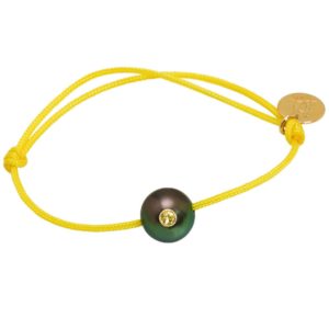 Bracelet bébé SUNNY BABY perle de Tahiti, saphir jaune et or 18K - JDL Paris by Jessie Lemaire