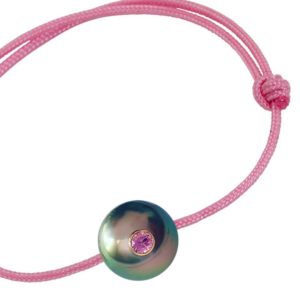 Bracelet enfant perle de tahiti, saphir rose et or 18k SWEET BABY de JDL Paris