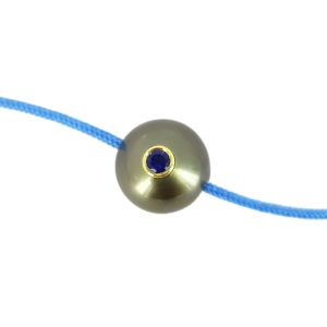 Pacific MonoÏ - perle de tahiti, or , saphir bleu - JDL Paris - saphir dans perle