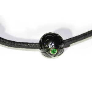 BLACK TRIBAL - Bracelet pour homme perle de Tahiti, or et émeraude