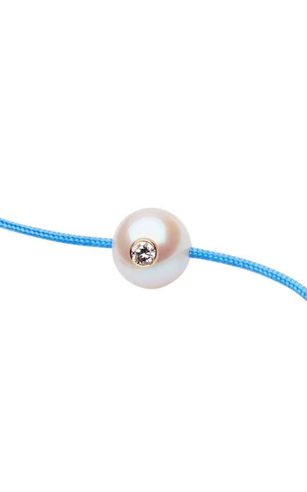 MONOÏ VIP+   Bracelet perle blanche et diamant