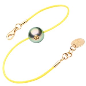 SUNRAY MONOÏ    Bracelet perle de Tahiti et saphir jaune