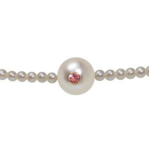 Collier White Candy - perles de culture, saphir rose et or 18K - JDL Paris