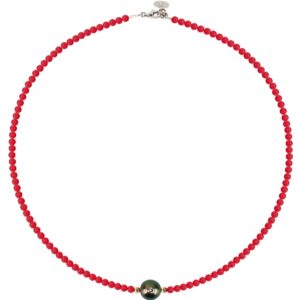 LITTLE PRETTY MONOÏ   Collier perle de Tahiti, diamant et bambou de mer
