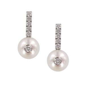 Boucles d'oreilles perles et diamants Sparkle VIP + JDL Paris by Jessie Lemaire