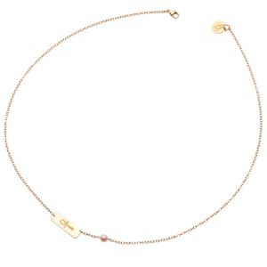 Ma perle de vie - collier Dorothée Dutheil & Jessie Lemaire - croix égyptienne, perle et or jaune 18K
