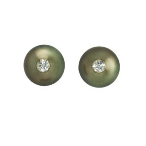 Monoï VIP Boucles d'oreilles perles de Tahiti et diamants - JDL Paris by Jessie Lemaire