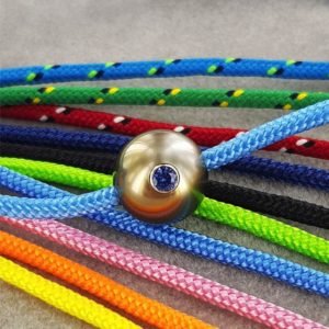 Bracelet cordon pour homme avec perle de Tahiti et saphir - JDL Paris