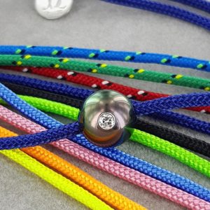 Bracelet perle de Tahiti avec diamant pour homme sur cordon de couleur - JDL Paris