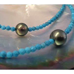 Collection perles de Tahiti et turquoise - JDL Paris