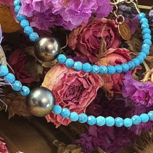 bijoux de créateur Turquoise et perles de Tahiti - JDL Paris