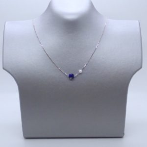 Lapis lazuli, perle et or 18K - Mineralove by Jessie Lemaire
